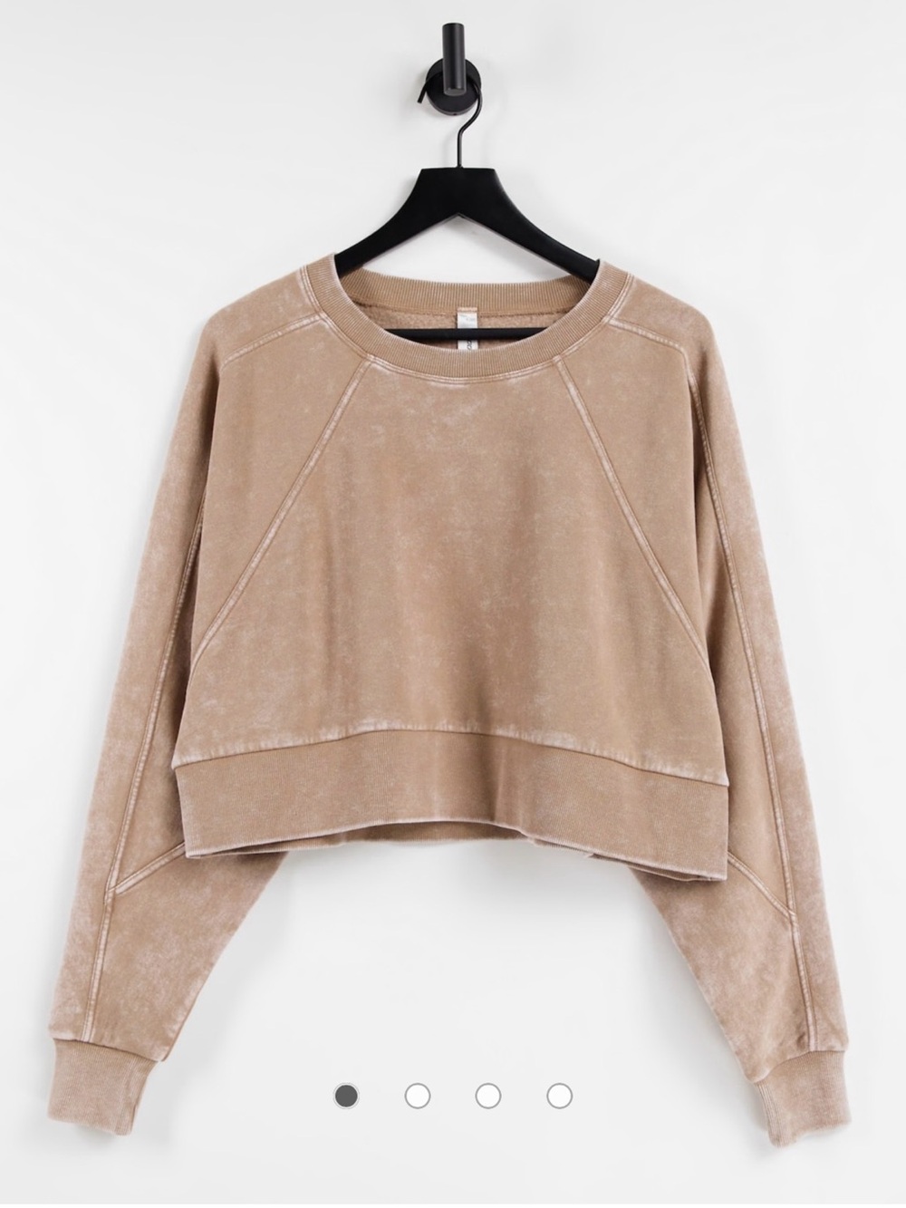 Lorna Jane acid wash oversized sweatshirt in biscuit small nwots